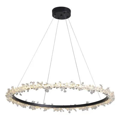 suspension en cristal design nordique pour intérieur moderne