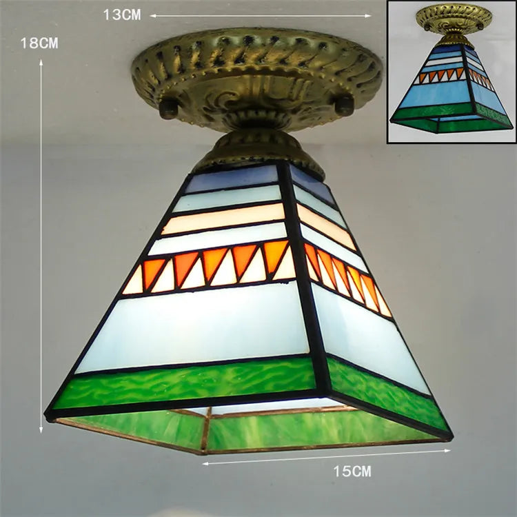 Plafonnier Led en verre créatif moderne avec ampoule 7W E27
