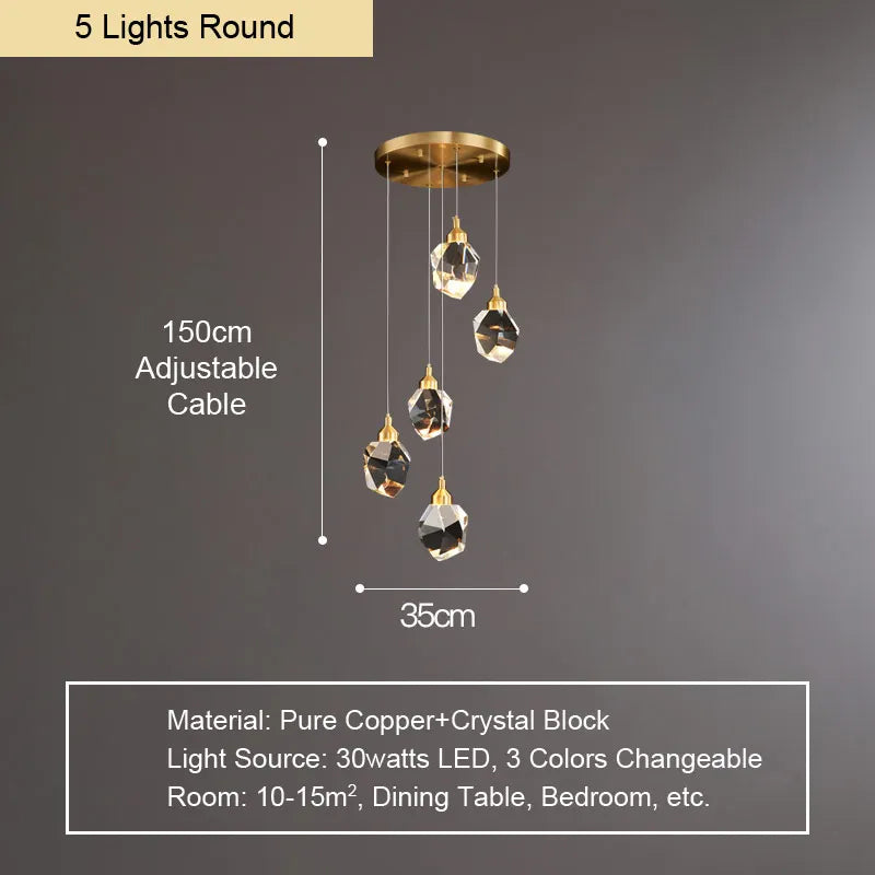 lustre spoutnik design moderne pour décoration intérieure en cristal