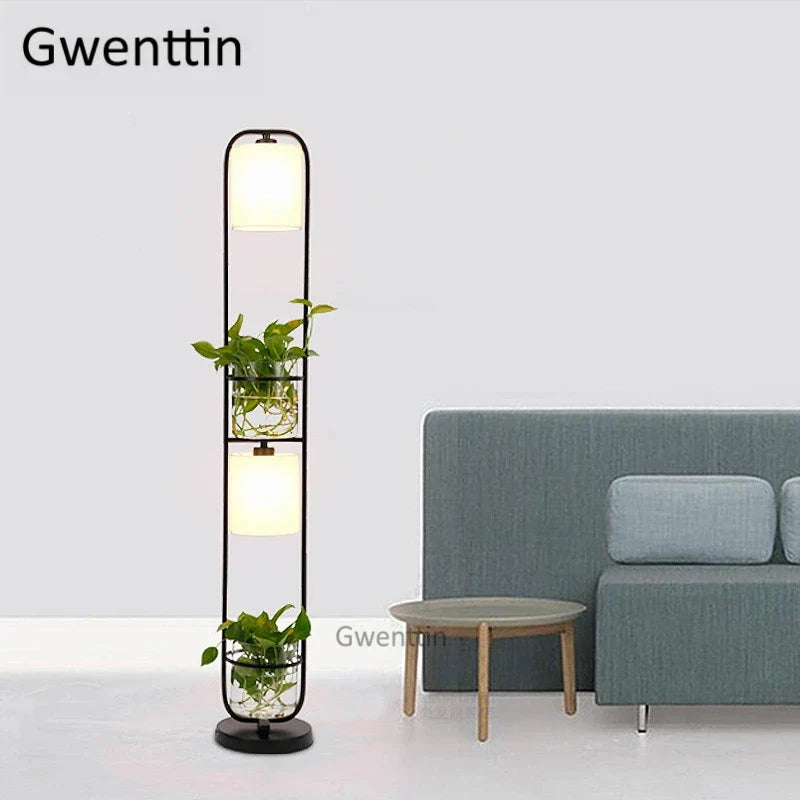 lampadaire moderne à led en verre pour décoration intérieure
