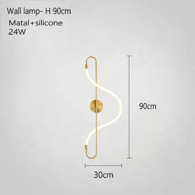 Creative Line Pendant Lamp with 360 degree Lighting for Bedroom Living room Dining room Kitchen lighting