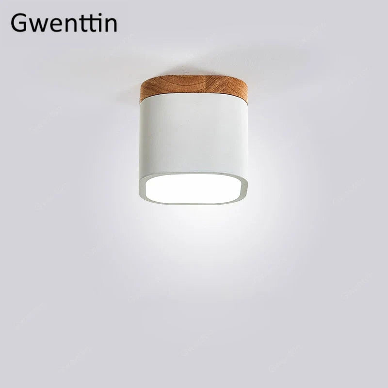 plafonnier moderne en bois et fer design nordique pour intérieur décoratif