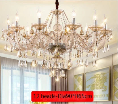 lustre en cristal lumineux pour décoration moderne élégante