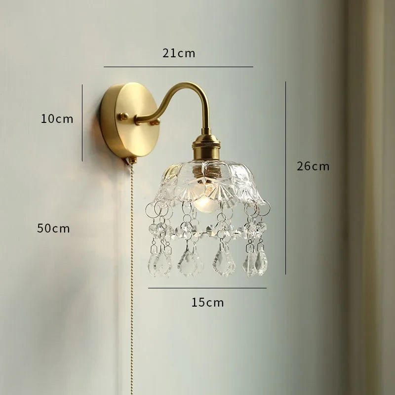 Applique murale LED cuivre moderne nordique