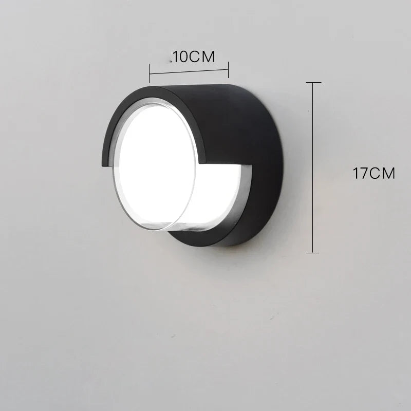 Éclairage mural extérieur moderne étanche IP54 porche balcon terrasse lampe applique jardin en aluminium décor à la maison applique murale lampe