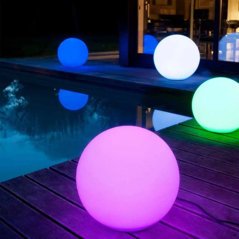 Lampe LED étanche boule de jardin lumière paysage éclairage déco jardin exterieur fête extérieure mariage bar piscina lampes de pelouse flottantes