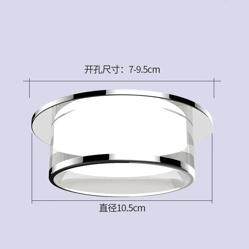 plafonnier led intégré avec spot en cristal pour décoration d'intérieur