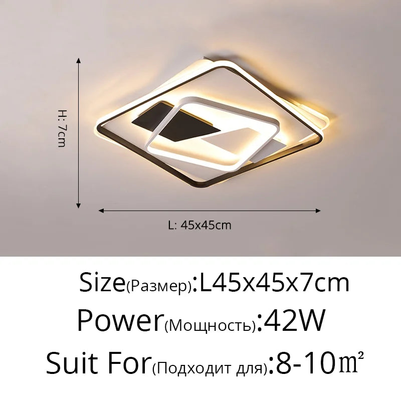 plafonnier led art déco géométrique luxe pour éclairage intérieur