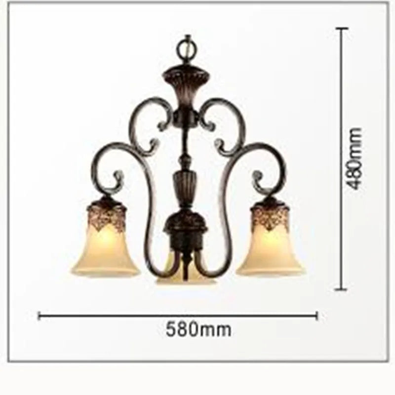 lustre luxueux 6 bras style européen pour décoration élégante