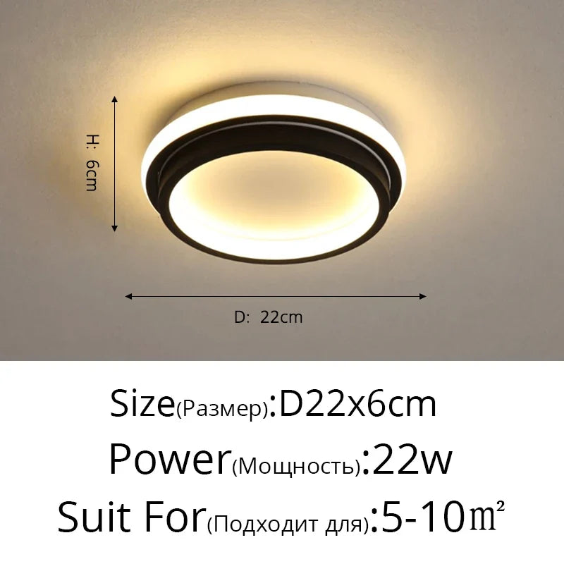 Allée Led plafonnier pour couloir balcon chambre éclairage AC110V AC220V moderne nordique intérieur lumières cuisine luminaires luminaria