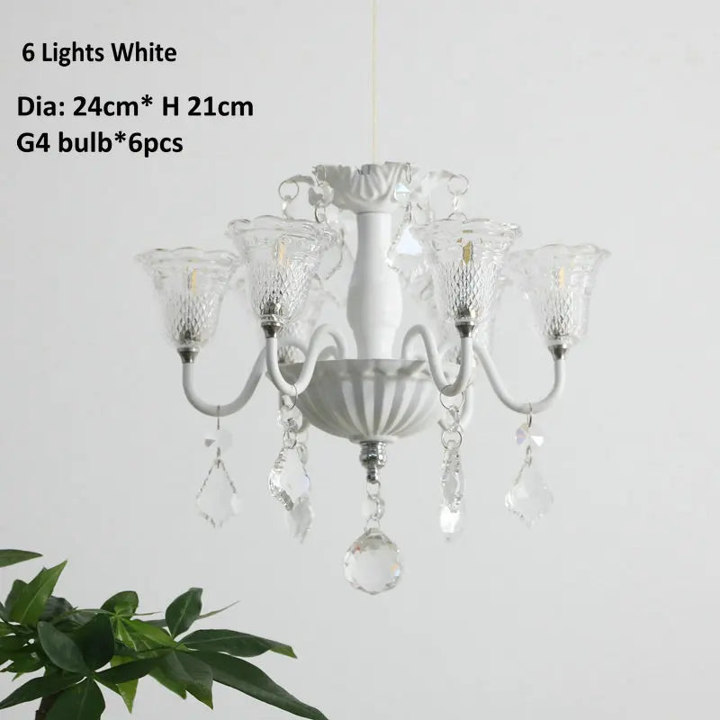 mini suspension créatives avec abat-jour en verre et cristal