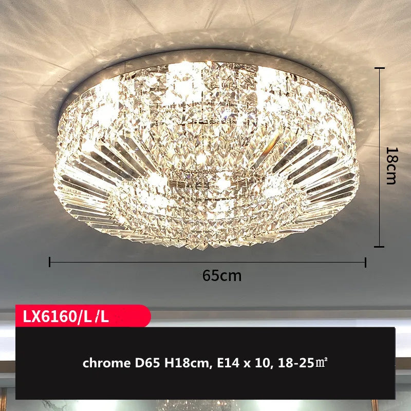 lustre led en cristal luxueux moderne et brillant