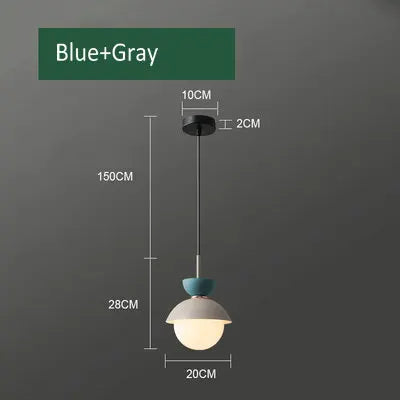 suspension créative avec abat-jour en verre et long câble