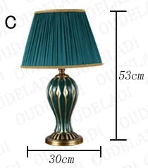 lampe de bureau antique américaine en céramique peinte à la main