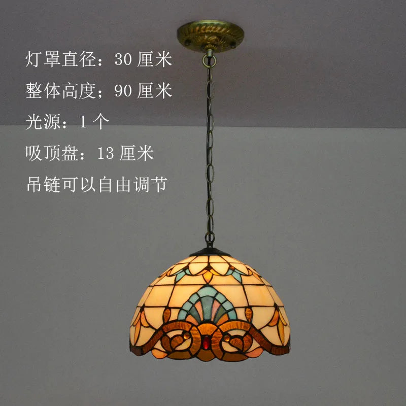suspension baroque en verre teinté pour intérieur élégant