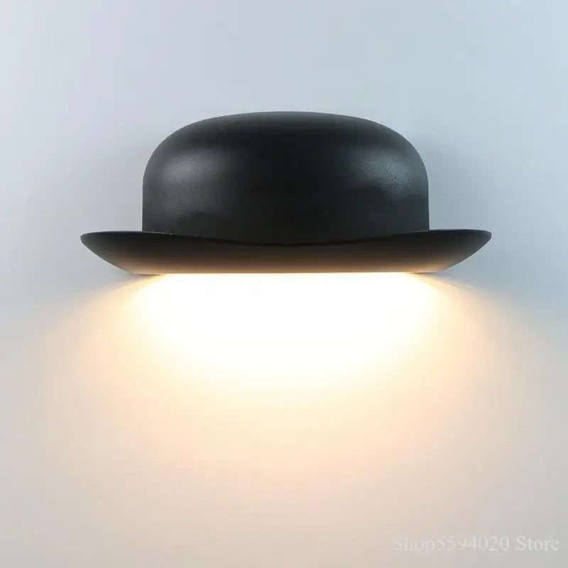 applique murale extérieure led nordique design chapeau de paille