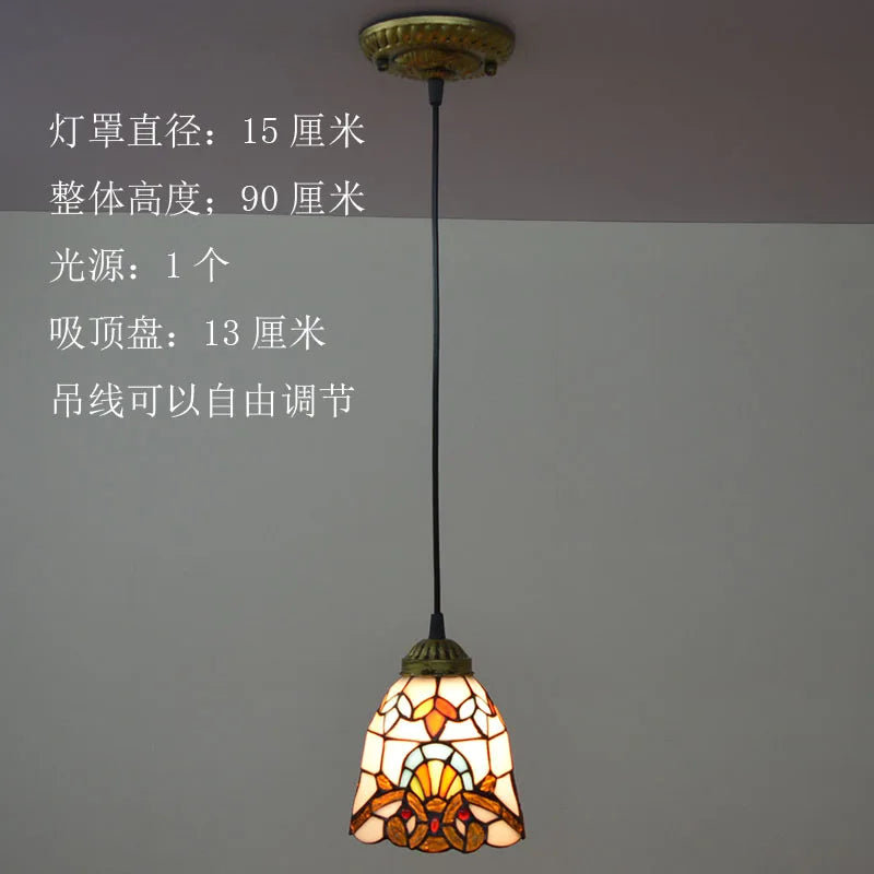 suspension baroque en verre teinté pour intérieur élégant