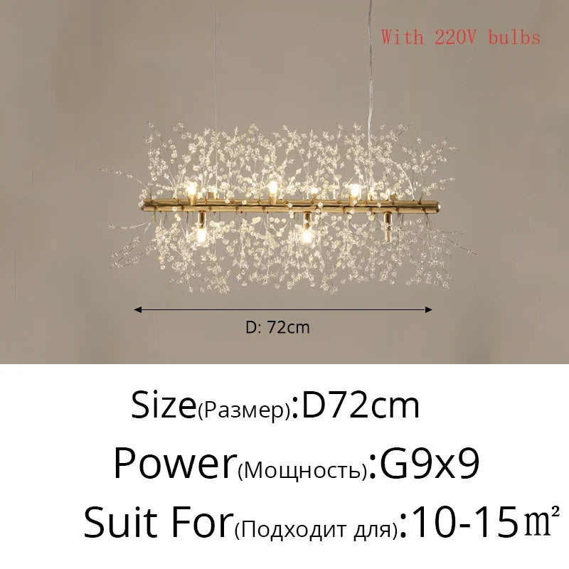 lustre led moderne luciole simple décoration intérieure