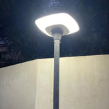 lampadaire extérieur solaire éclairage 360 éventail avec capteur crépuscule-aube