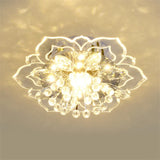 Plafonnier en cristal fleurs lustre éclairage intérieur