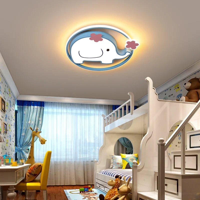 plafonnier éléphant mignon pour chambre d'enfant éclairage intérieur ludique