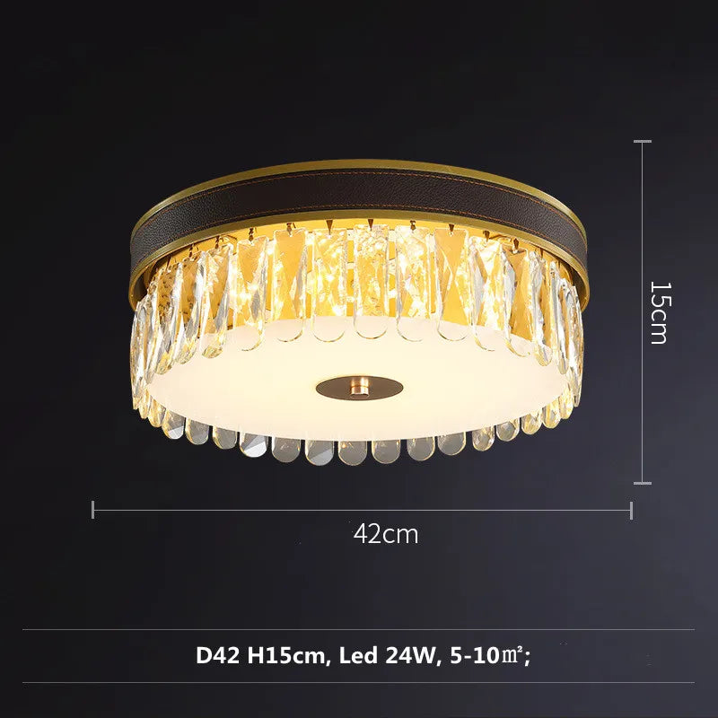 lampe de luxe moderne en cristal k9 led à intensité variable