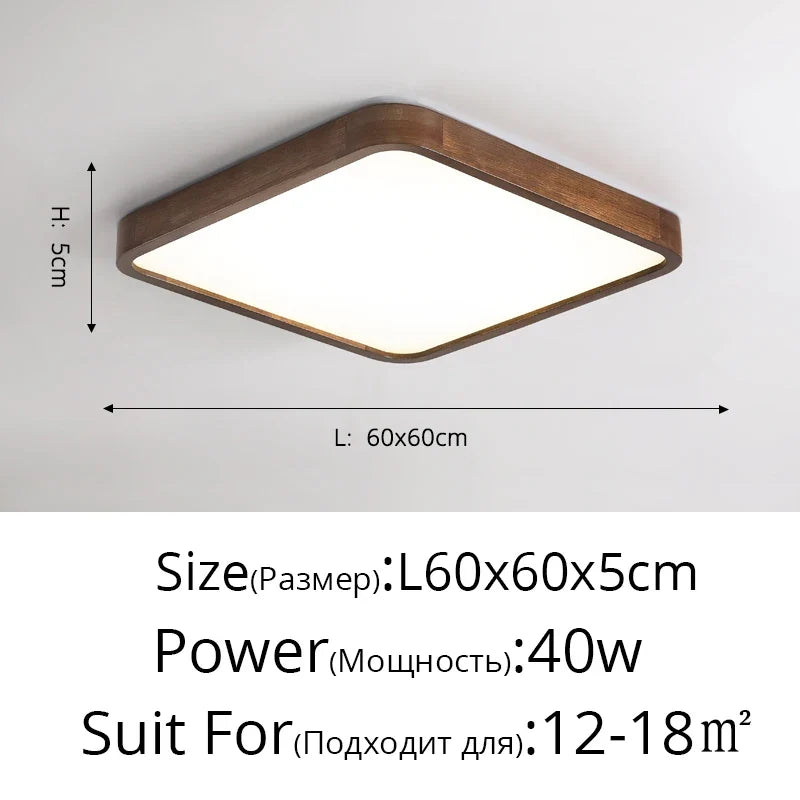 Lustre moderne LED bois acrylique