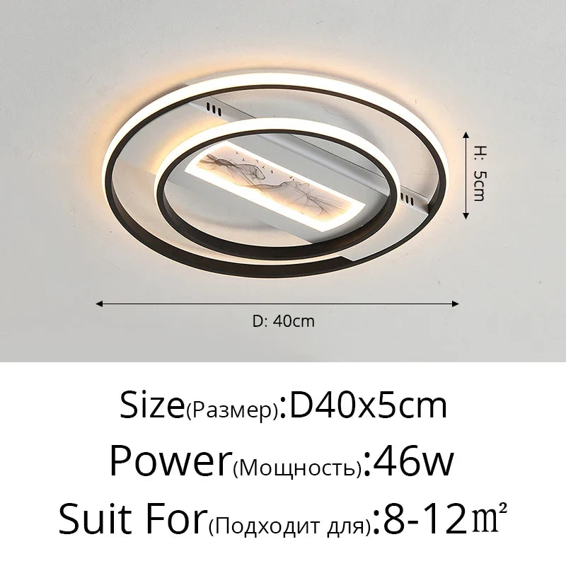 plafonniers led modernes créatifs pour éclairage intérieur