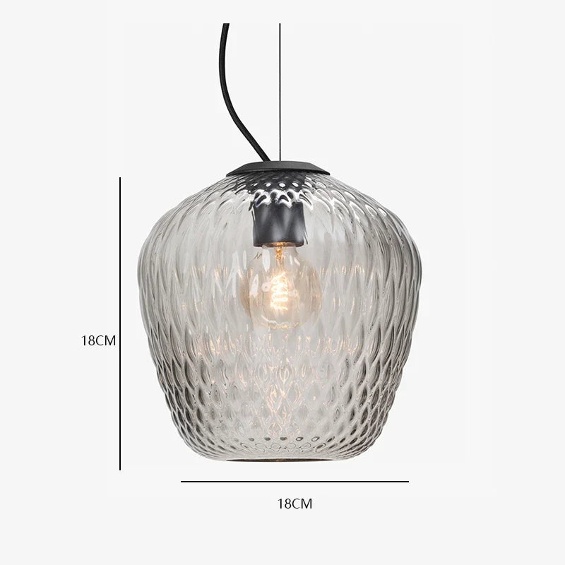 suspension rétro nordique en verre pour décoration intérieure