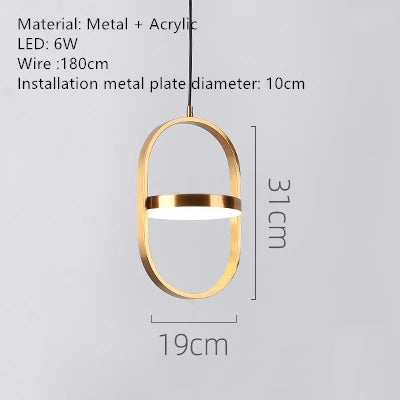 suspension led rotative design pour café bar restaurant et hall