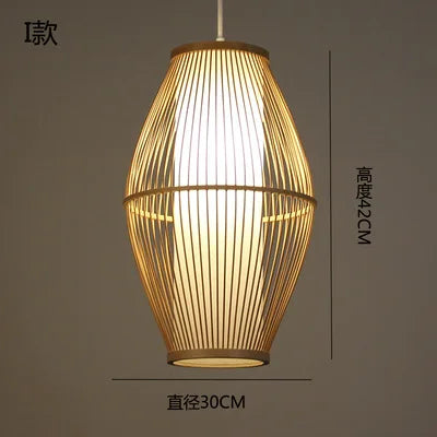 lustre en bambou style zen pour ambiance relaxante
