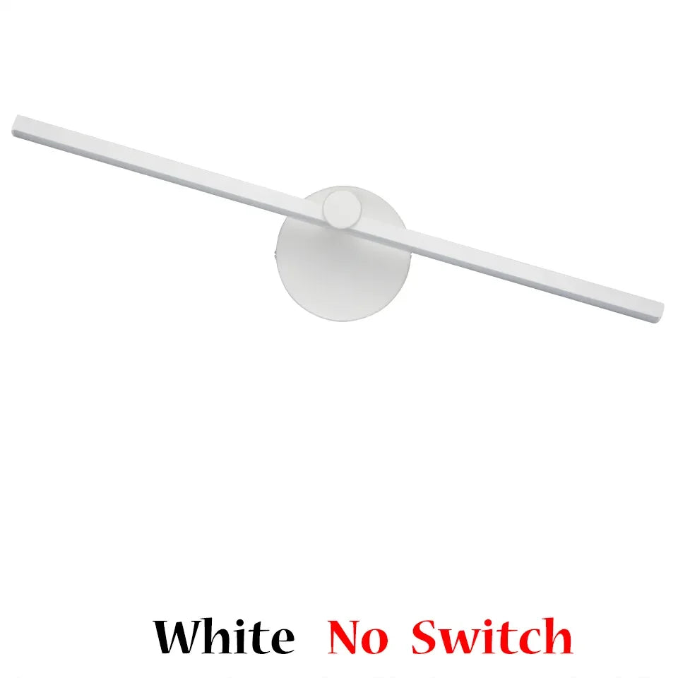 Applique murale d'intérieur LED nordiques 8W blanc/noir appliques murales pour la maison chambre chevet miroir avant avec applique murale Swith AC110V/220V