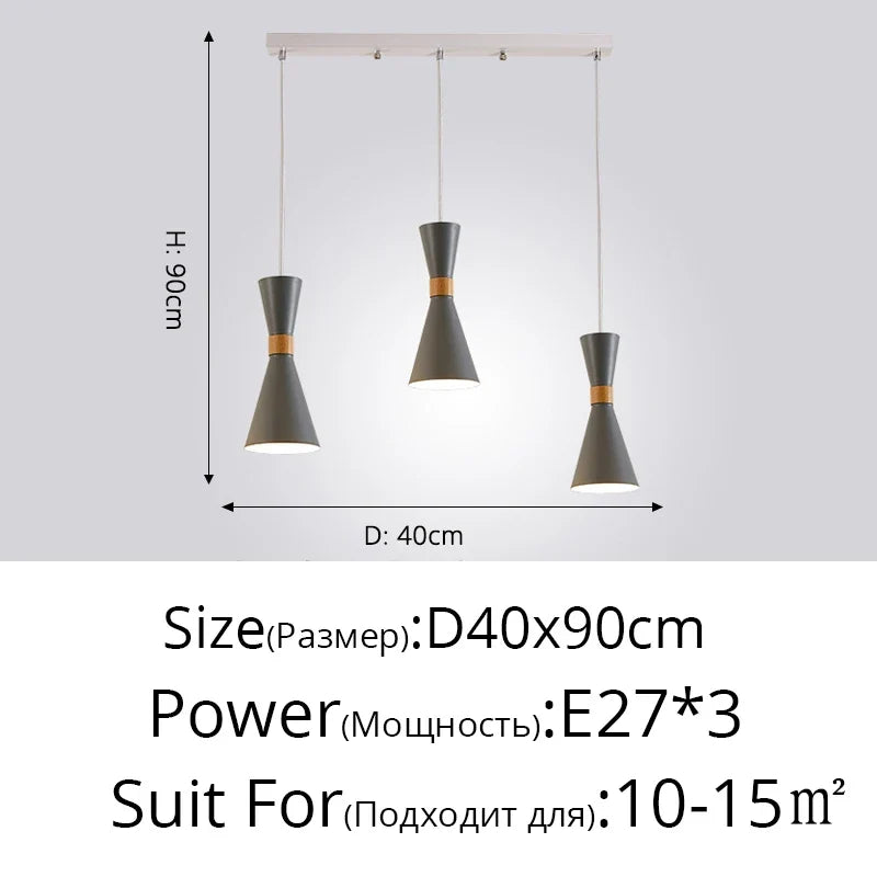 suspension moderne en bois créative macaron