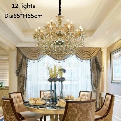 lustre en cristal moderne pour intérieur élégant et raffiné