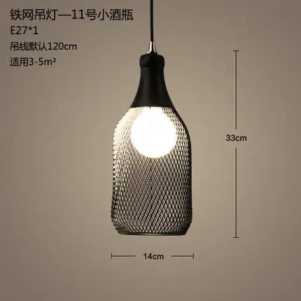 lustre cage à oiseaux style loft rétro en fer créatif minimaliste