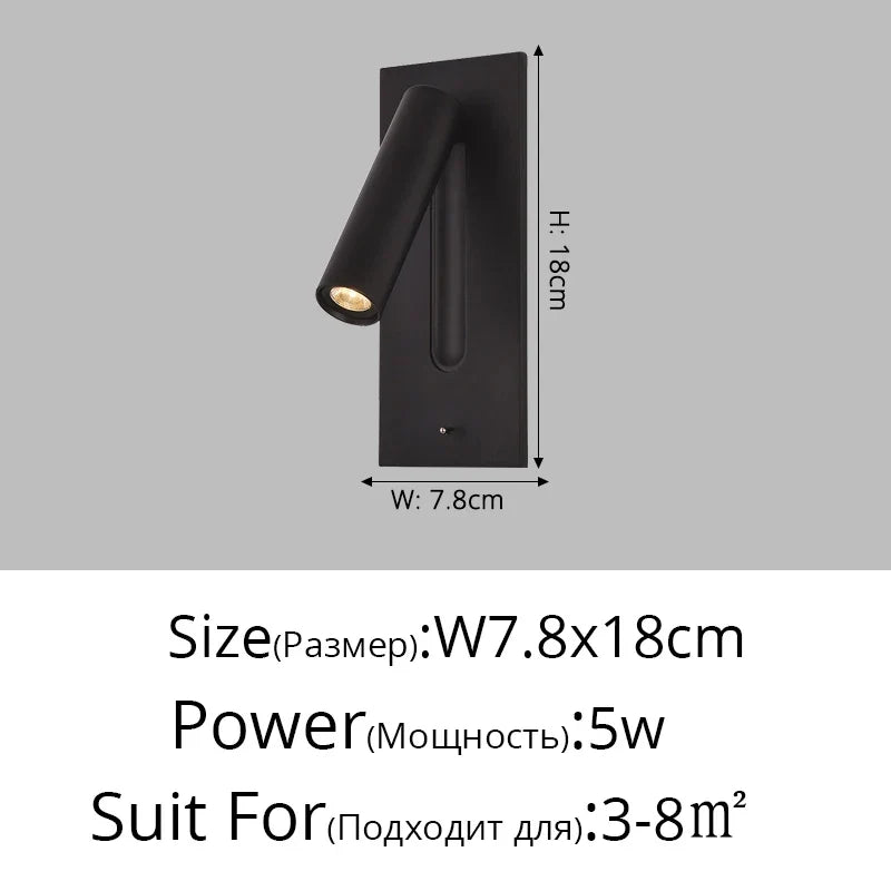 applique murale led multifonction avec chargeur usb intégré