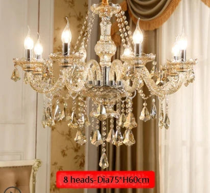 lustre en cristal lumineux pour décoration moderne élégante