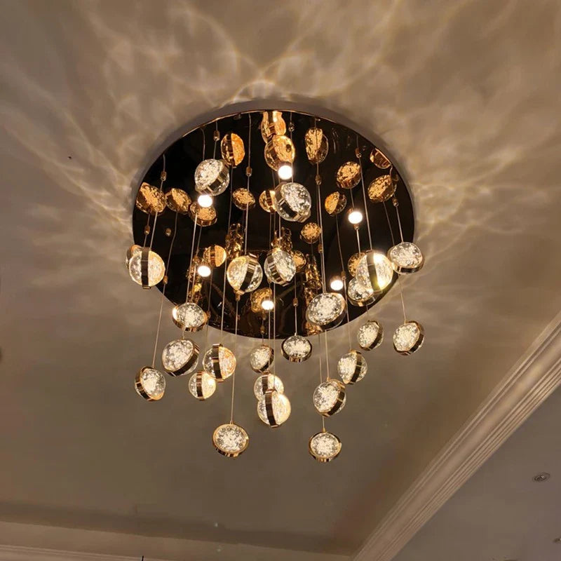lustre à led moderne design cristal pour un éclairage luxueux