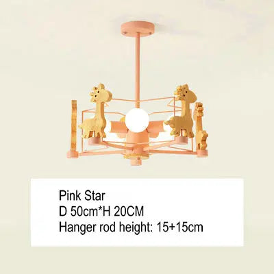 Suspension LED diamant bois Etoile
