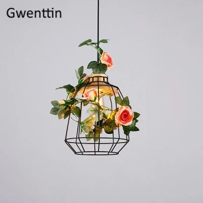 suspension moderne en bois avec éclairage led pour plantes