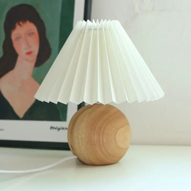 Lampe de table plissée coréenne