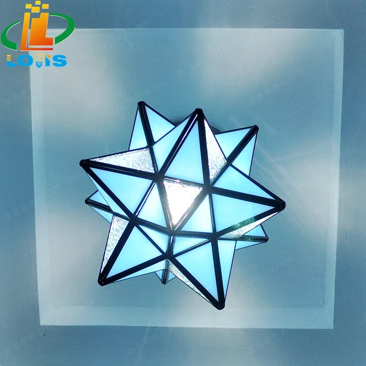 plafonnier pentagramme moderne éclairage étoile pour couloir ou entrée