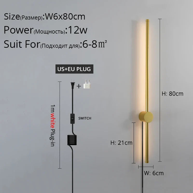 Simple avec prise 	 applique murale LED moderne lumières salon étude chambre chevet couloir allée salon cuisine lampe éclairage intérieur