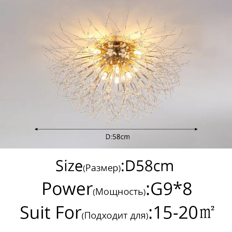 lustre led moderne luciole simple décoration intérieure