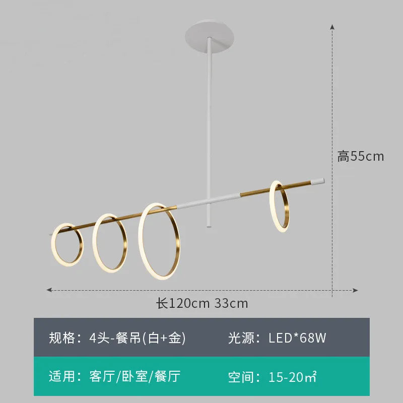 suspension LED design moderne pour décoration intérieure