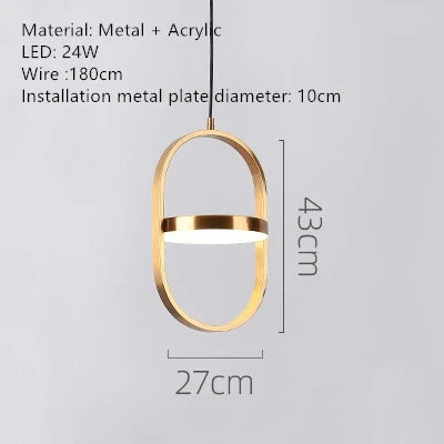 suspension led rotative design pour café bar restaurant et hall