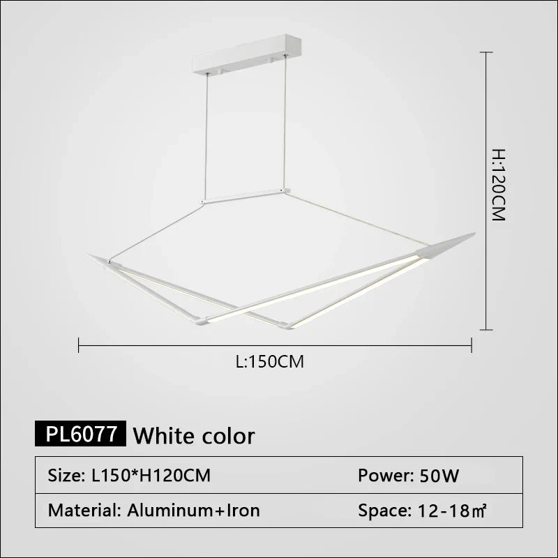 suspension led moderne dimmable pour un éclairage élégant