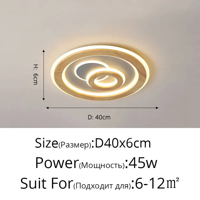 plafonniers led modernes à luminosité réglable pour décoration