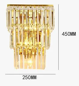 applique murale moderne led en cristal design élégant pour intérieur