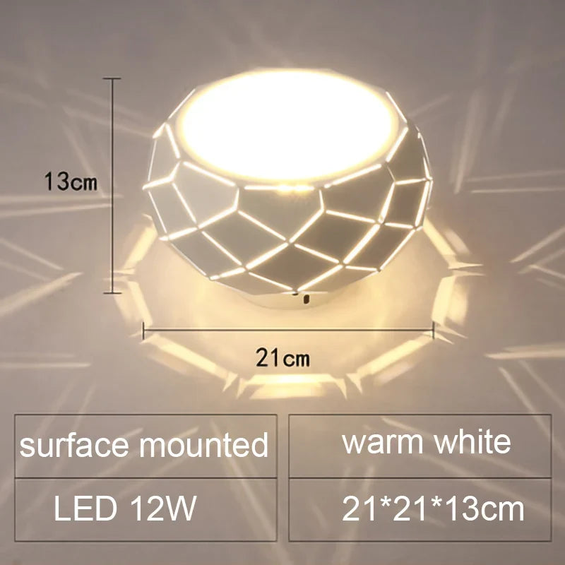Plafonnier LED moderne simplicité 5W 12W